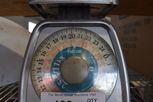 Taylor Metal Countertop Food Portioning Scale w/ Wooden Plank. 18x9x9 - Image 4 of 4