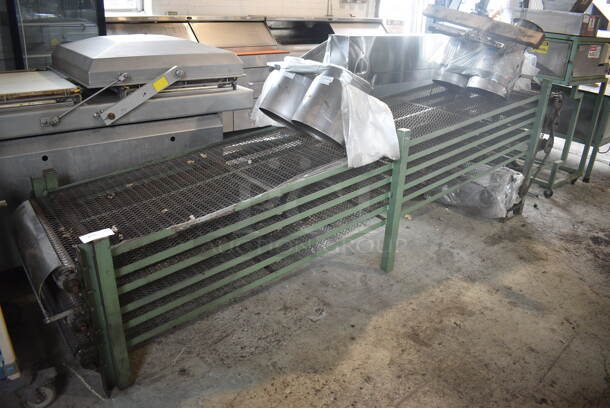 Model MQ314 Metal Commercial Floor Style 3 Step Cooling Conveyor. 110 Volts, 1 Phase. 139x36x55