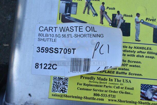BRAND NEW SCRATCH AND DENT! Shortening Shuttle® SS-709-T 80 lb. Waste Oil Transport Container - Image 6 of 6