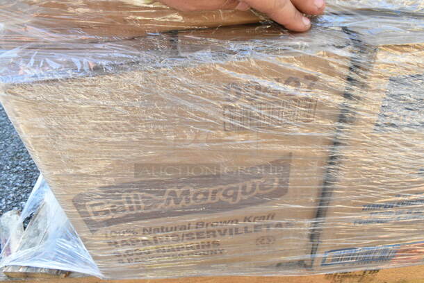 29 BRAND NEW Boxes Including 128HD12COMBO Choice Heavy Duty 12 oz. Microwavable Translucent Plastic Deli Container and Lid Combo Pack - 240/Case, 2 Box 129MCS28B Choice 28 oz. Black Rectangular Microwavable Heavy Weight Container with Lid 8 3/4" x 6 1/4" x 1 3/4" - 150/Case, 127RD16COMBO Choice 16 oz. Microwavable Clear Round Deli Container and Lid Combo Pack - 250/Case, 966TALLFLDB Choice White Tall-Fold 6" x 13" Dispenser Napkin - 8000/Case, 5001RT800B Lavex 8" White Hardwound Paper Towel, 800 Feet / Roll - 6/Case, 500CC9 Choice 9 oz. Clear PET Customizable Plastic Squat Cold Cup - 1000/Case, 4338HCAKE12100 Choice 8" High Dome Half Cake Container with Dome Lid - 100/Case, 500CC16 Choice Clear PET Customizable Plastic Cold Cup - 16 oz. - 1000/Case, 130IC20DSP1M Choice 20 lb. Clear Plastic Drawstring Ice Bag with Ice Print - 250/Case, 150CK1515RD Choice 15" x 15" Red Check Deli Sandwich Wrap Paper - 4000/Case. 29 Times Your Bid!  - Image 7 of 12