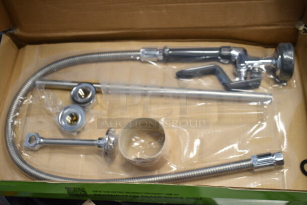 2 BRAND NEW IN BOX! Items Including Regency 600PRD8X 1.15 GPM Deck-Mounted Pre-Rinse Faucet with 8" Centers and Regency 600PRA12 Pre-Rinse Add-On Faucet with 12" Swing Spout. 2 Times Your Bid!  - Image 4 of 6