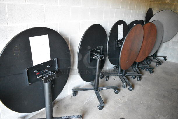 32 Various Patterned Folding Round Table on Casters. 32 Times Your Bid!  - Image 8 of 8