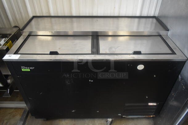 Turbo Air TBC-50SB-N6 Stainless Steel Commercial Back Bar Bottle Cooler w/ 2 Sliding Lids. 115 Volts, 1 Phase. Tested and Working! - Image 1 of 6
