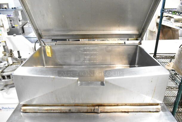 Vulcan Stainless Steel Commercial Natural Gas Powered Floor Style Braising Pan Tilting Pan.  - Image 4 of 7