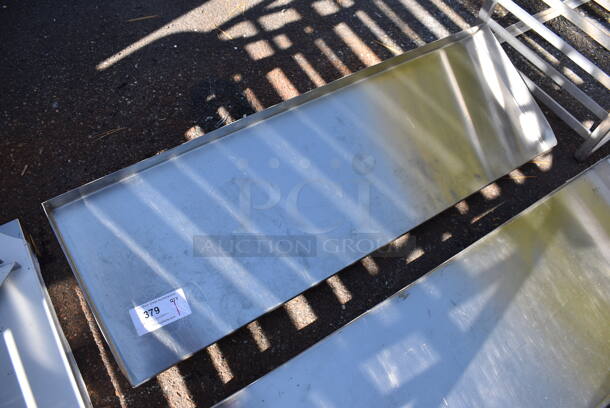 Stainless Steel Wall Mount Shelf w/ Brackets. 43x14.5x8 - Image 1 of 3