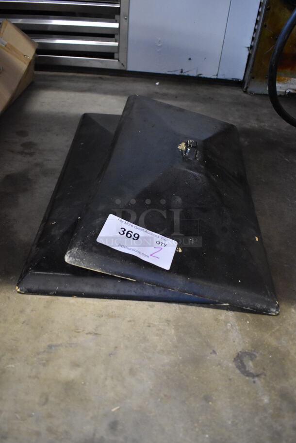 2 Black Poly Lids for Ice Cream Machine. 12x23x3. 2 Times Your Bid! - Image 2 of 4