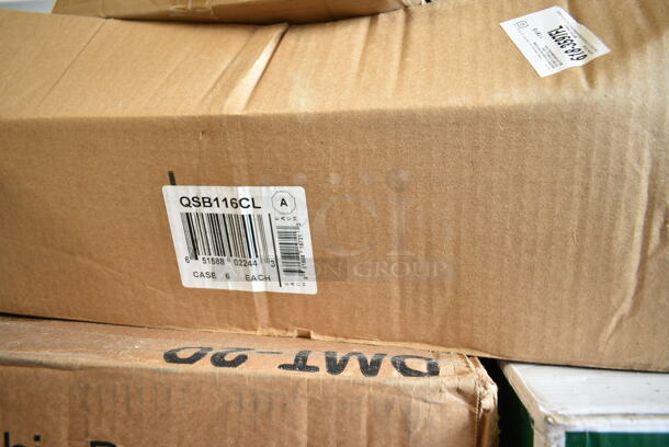 PALLET LOT of 25 BRAND NEW Boxes Including 164TS1800 Lancaster Table & Seating 18" Cast Iron Table Base Spider, QSB116CL Shelf Bins, DMT-20 20 Oz Cups, 500CC12 Choice Clear PET Customizable Plastic Cold Cup - 12 oz. - 1000/Case, 130BKFSNH Visions Heavy Weight Black Wrapped Plastic Cutlery Pack with Napkin - 500/Case, 3 Box 129MCS24B Choice 24 oz. Black Rectangular Microwavable Heavy Weight Container with Lid 8" x 5 1/4" x 2" - 150/Case, 43209600 Ecru Beverage Napkins, 394365L Large Noble Gloves, 128HD8COMBO ChoiceHD 8 oz. Microwavable Translucent Plastic Deli Container and Lid Combo Pack - 240/Case. 25 Times Your Bid! - Image 4 of 11