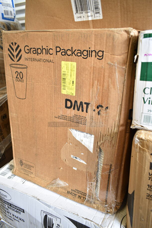 PALLET LOT of 25 BRAND NEW Boxes Including 164TS1800 Lancaster Table & Seating 18" Cast Iron Table Base Spider, QSB116CL Shelf Bins, DMT-20 20 Oz Cups, 500CC12 Choice Clear PET Customizable Plastic Cold Cup - 12 oz. - 1000/Case, 130BKFSNH Visions Heavy Weight Black Wrapped Plastic Cutlery Pack with Napkin - 500/Case, 3 Box 129MCS24B Choice 24 oz. Black Rectangular Microwavable Heavy Weight Container with Lid 8" x 5 1/4" x 2" - 150/Case, 43209600 Ecru Beverage Napkins, 394365L Large Noble Gloves, 128HD8COMBO ChoiceHD 8 oz. Microwavable Translucent Plastic Deli Container and Lid Combo Pack - 240/Case. 25 Times Your Bid! - Image 5 of 11
