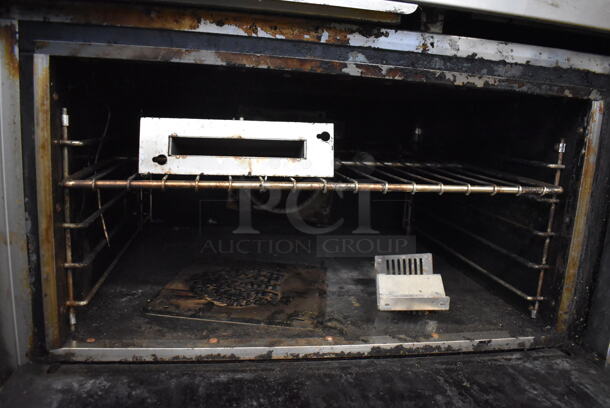 American Range Stainless Steel Commercial Natural Gas Powered 4 Burner Range w/ Flat Top, Oven, Convection Oven, Over Shelf and Back Splash on Commercial Casters. 72x33x57 - Image 11 of 11