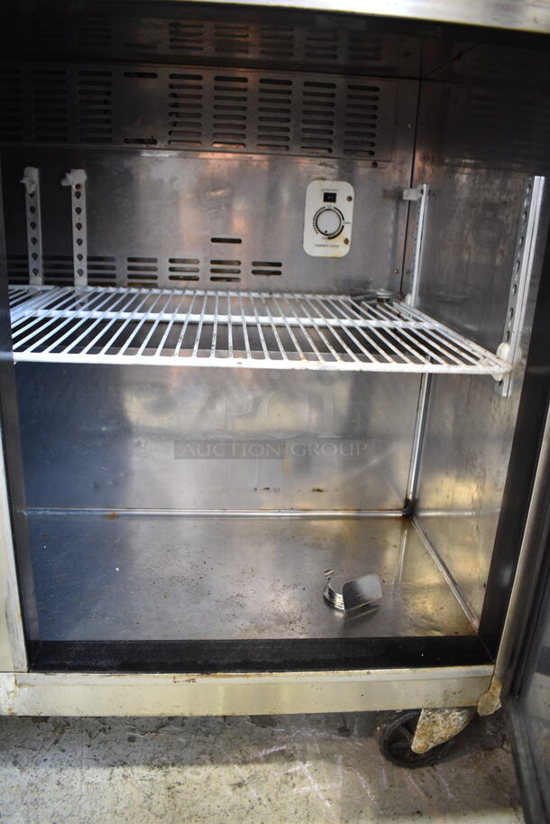 Blue Air BLUR72 Stainless Steel Commercial 3 Door Undercounter Cooler on Commercial Casters. 115 Volts, 1 Phase. Tested and Powers On But Does Not Get Cold - Image 3 of 6