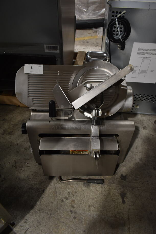 Globe 2750 Stainless Steel Commercial Countertop Automatic Meat Slicer w/ Blade Sharpener. 115 Volts, 1 Phase. Tested and Working!
