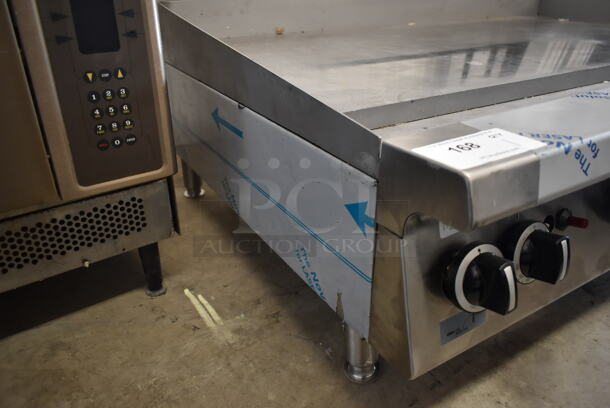 BRAND NEW SCRATCH AND DENT! LATE MODEL! Garland 372GT48GT48N Stainless Steel Commercial Countertop Gas Powered Chrome Top Flat Top Griddle w/ Regency Gas Connection Kit. - Image 10 of 11