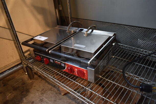 Sirman Stainless Steel Commercial Countertop Electric Powered Double Panini Press. Tested and Working! - Image 2 of 5