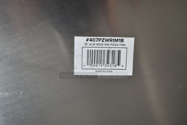 2 BRAND NEW SCRATCH AND DENT! Boxes of 9 Choice 407PZWRIM18 18" Aluminum Wide Rim Pizza Pan. 2 Times Your Bid!  - Image 4 of 4