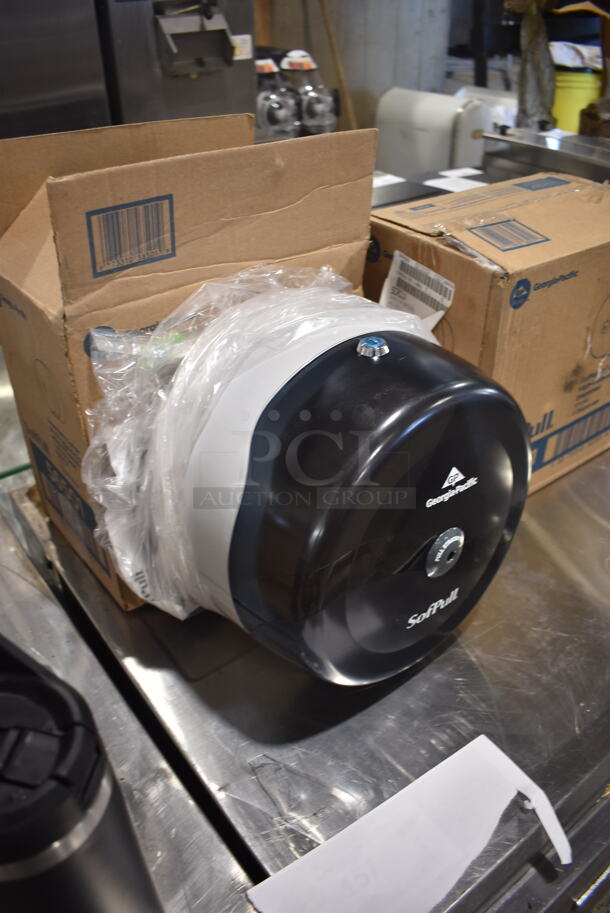2 BRAND NEW IN BOX! Georgia Pacific Poly Wall Mount Toilet Paper Dispenser. 2 Times Your Bid! - Image 2 of 4