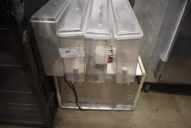 Cratcho E47-4 Commercial Electric Countertop 4 Refrigerated Drink Dispenser With Lids. 115V. Tested and Powers On But Does Not Get Cold - Image 1 of 7