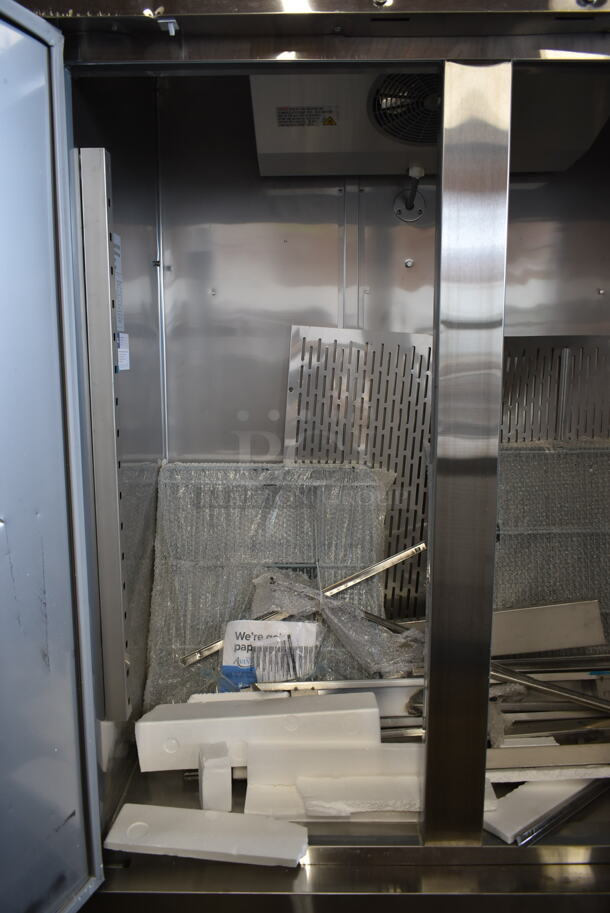 BRAND NEW SCRATCH AND DENT! 2022 Avantco 178SS2FHC Stainless Steel Commercial 2 Door Reach In Cooler. 115 Volts, 1 Phase. Tested and Working! - Image 8 of 12