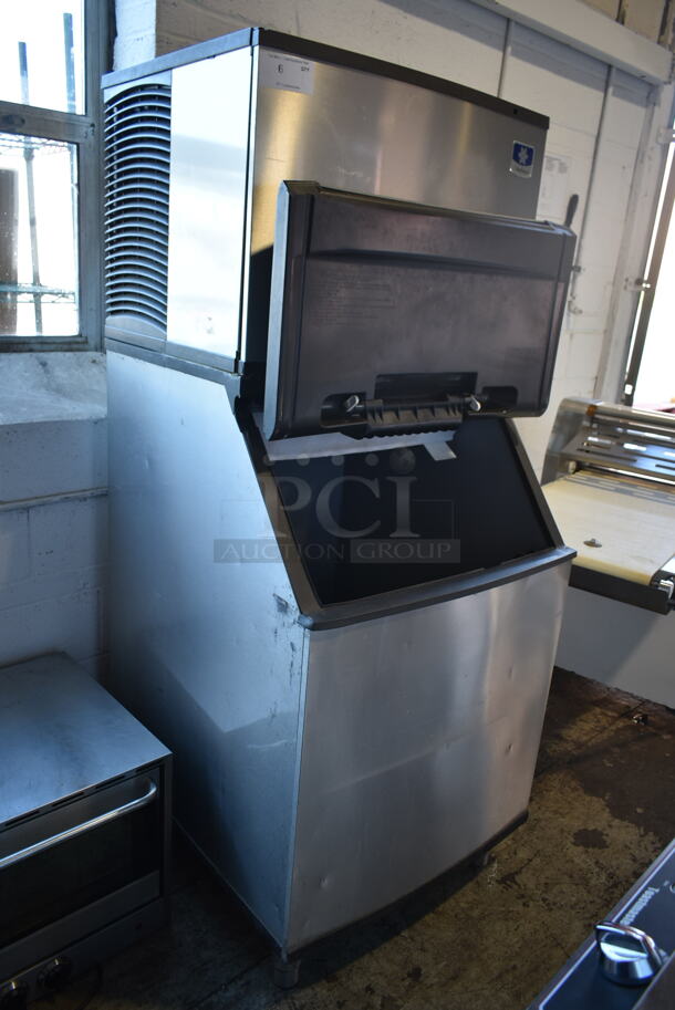 2011 Manitowoc ID0602A-261 Stainless Steel Commercial Ice Machine Head on Manitowoc B570 Commercial Ice Bin. 208-230 Volts, 1 Phase.  - Image 5 of 10