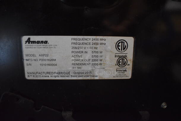 Amana AXP22 Stainless Steel Commercial Countertop Electric Powered Oven. 208/230 Volts, 1 Phase. - Image 4 of 6