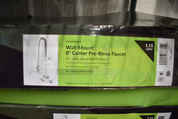 2 BRAND NEW SCRATCH AND DENT! Regency 600PRW812 1.15 GPM Wall-Mounted Pre-Rinse Faucet with 8" Centers and 12" Add-On Faucet and Regency 600PRW8X 1.15 GPM Wall-Mounted Pre-Rinse Faucet with 8" Centers. 2 Times Your Bid! - Image 3 of 4
