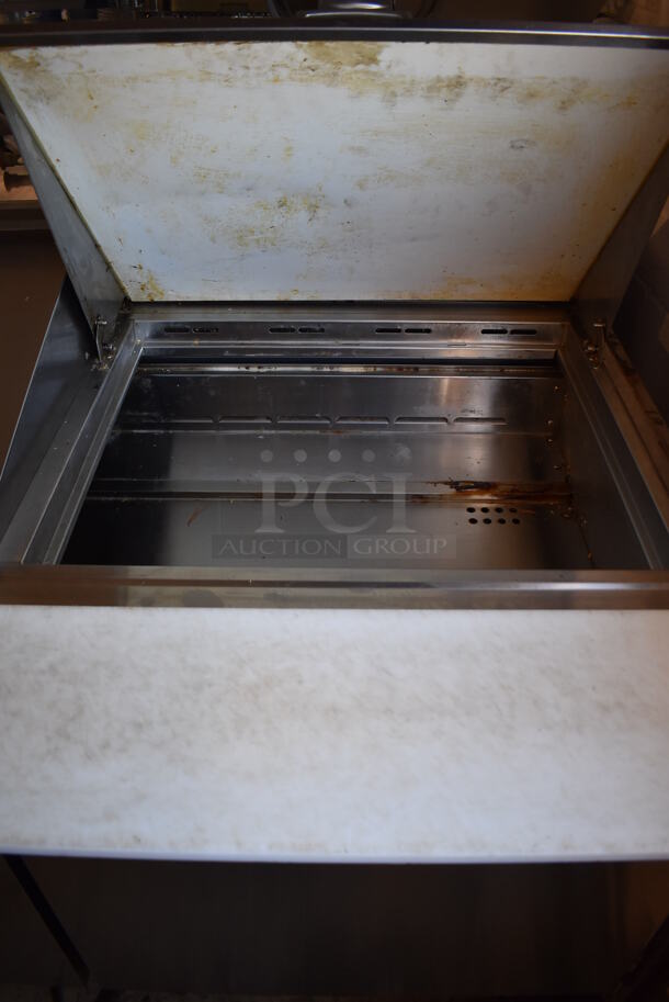 Everest EPBWR2 Stainless Steel Commercial Sandwich Salad Prep Table Bain Marie Mega Top on Commercial Casters. 115 Volts, 1 Phase. 60x36x43.5. Tested and Powers On But Does Not Get Cold - Image 4 of 9