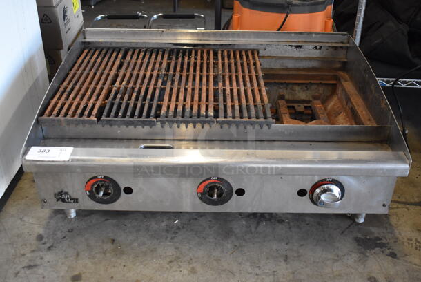 Star Max Stainless Steel Commercial Countertop Natural Gas Powered Charbroiler Grill. Missing Grates. 36x27x16