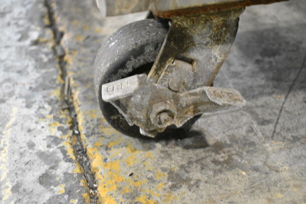 Baxter Stainless Steel Commercial Natural Gas Powered Mini Rotating Rack Oven w/ Lower Double Pan Rack on Commercial Casters. Missing Control Panel. - Image 4 of 11