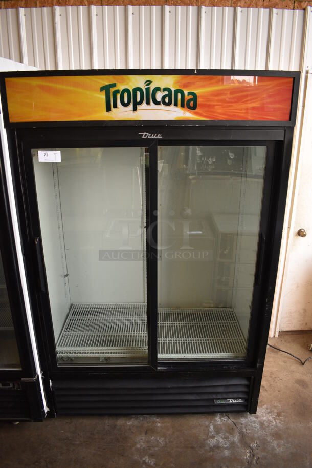2016 True Model GDM-45-HC-LD Metal Commercial 2 Door Reach In Cooler Merchandiser w/ Poly Coated Racks. 115 Volts, 1 Phase. 51x30x79. Tested and Working! - Image 1 of 6