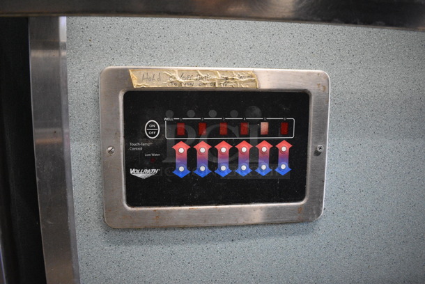 Vollrath 37050-2494-CNB Stainless Steel Commercial Electric Powered 5 Well Steam Table w/ Sneeze Guard and Tray Slide on Commercial Casters. 208 Volts, 1 Phase. 92x45x48 - Image 6 of 6