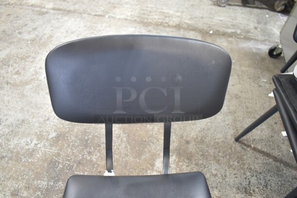 21 BRAND NEW SCRATCH AND DENT! Lancaster Table & Seating 164CMCMBFR Black Metal Dining Height Chair w/ Black Seat and Back Cushion. 21 Times Your Bid! - Image 5 of 7