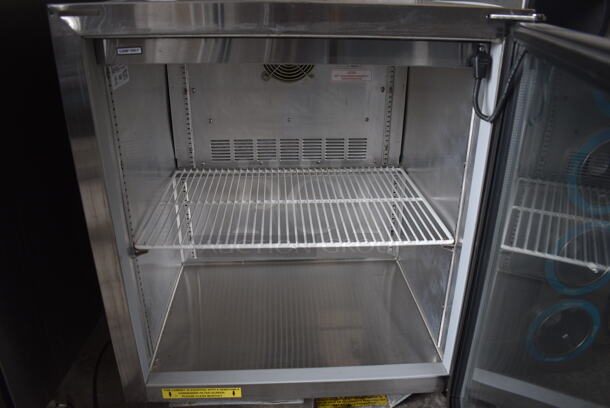 Silver King Model SKF27G Stainless Steel Commercial Single Door Undercounter Freezer Merchandiser. 115 Volts, 1 Phase. 27x30x30.5. Tested and Working! - Image 4 of 5