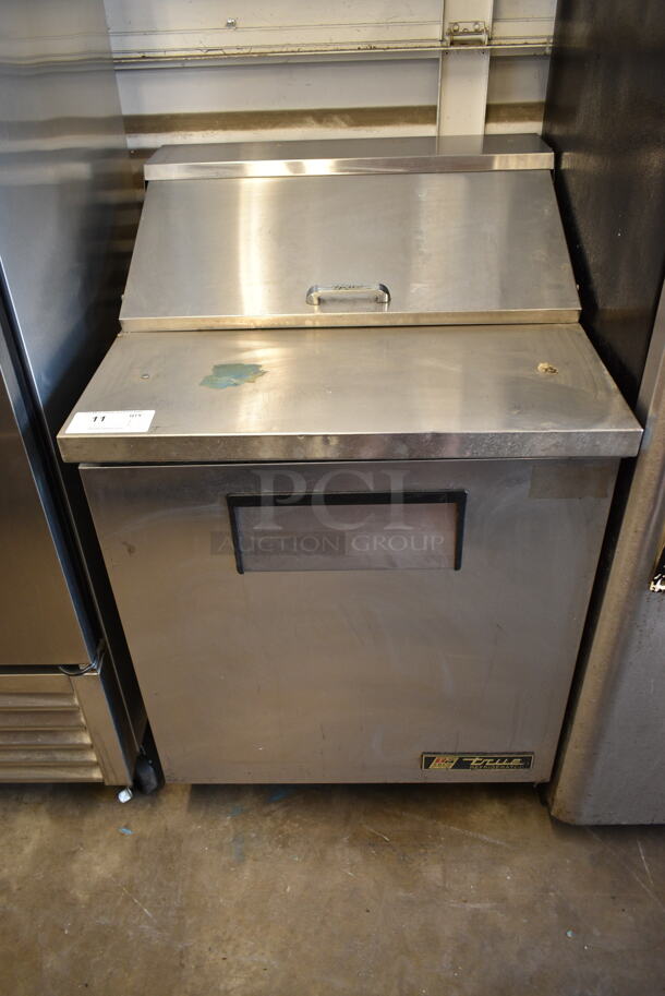 True TSSU-27-8 Stainless Steel Commercial Sandwich Salad Prep Table Bain Marie Mega Top on Commercial Casters. 115 Volts, 1 Phase. Tested and Working! - Image 1 of 4