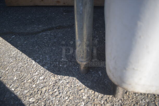 Commercial Stainless Steel Work Table With Undershelf On Galvanized Legs. - Image 3 of 3