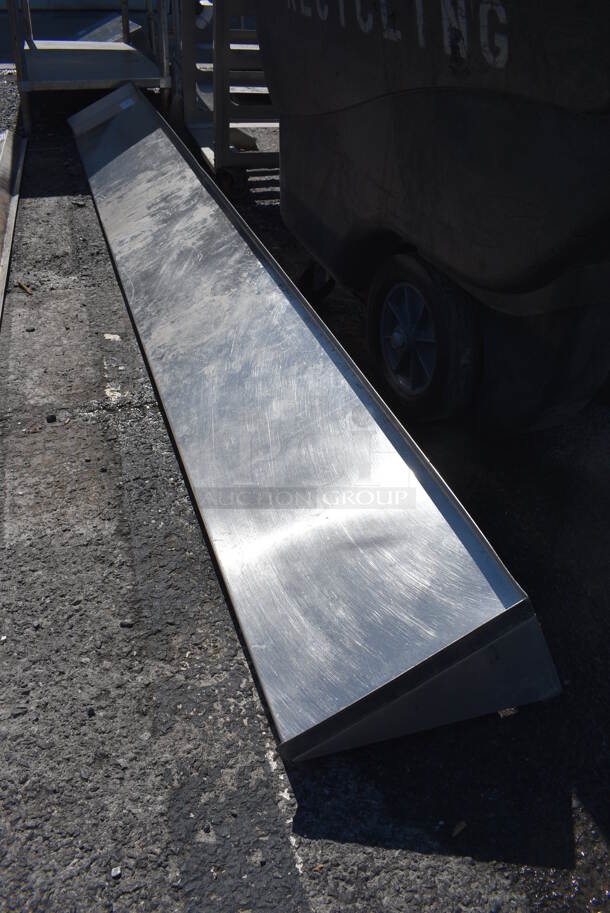 Stainless Steel Shelf w/ Wall Mount Brackets. 108x12x10 - Image 3 of 3