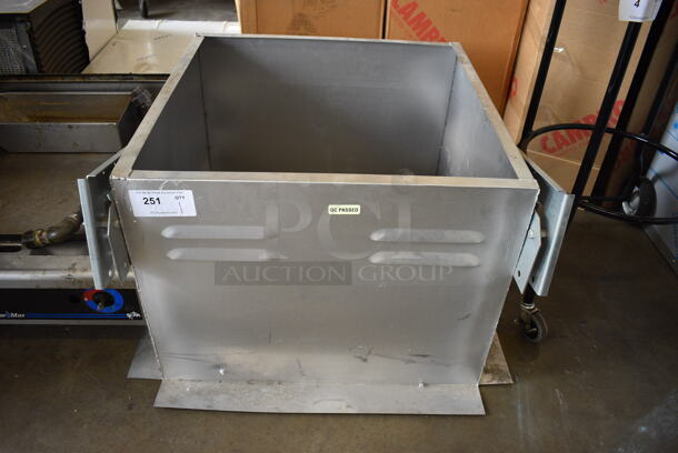 Metal Commercial Bottom Frame / Stand for Mushroom Exhaust Fan. Appears New! 33x33x20.5