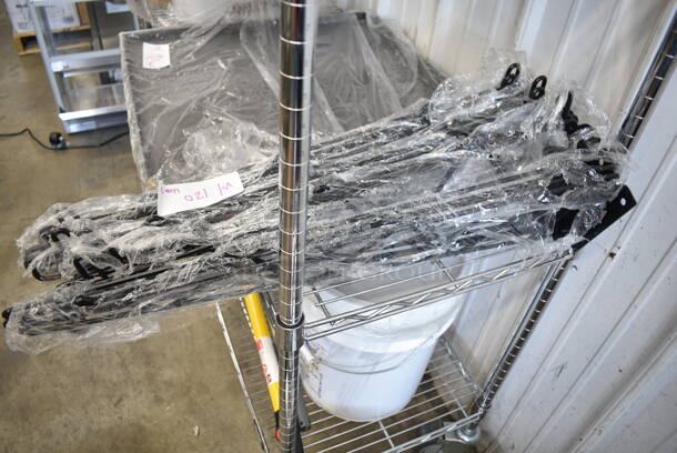 ALL ONE MONEY! Two Tier Lot of Various BRAND NEW SCRATCH AND DENT! Items Including 105RR17016 Point Plus 3" x 90' Carbonless 2-Ply Cash Register POS Paper Roll Tape - 50/Case, Poly Buckets, Metal Tray - Image 4 of 10