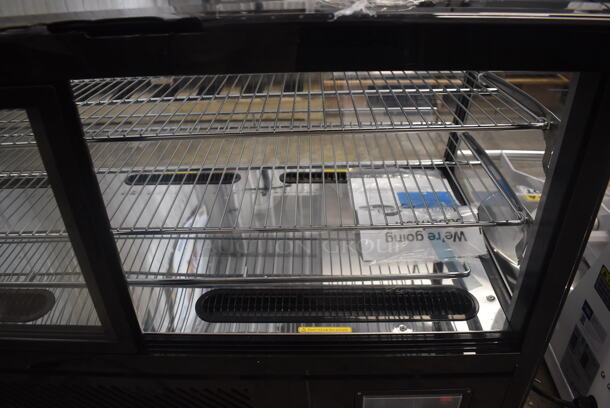 BRAND NEW SCRATCH AND DENT! Avantco BCC-48-HC 48" Black Refrigerated Countertop Bakery Display Case with LED Lighting. 115 Volts 1 Phase. Tested and Working! - Image 7 of 9