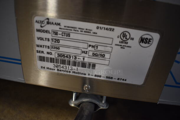 BRAND NEW! 2022 Alto Shaam 750-CTUS Commercial Stainless Steel Electric Holding Cabinet With Pan Racks. 120V, 1 Phase. Tested And Working!  - Image 7 of 9