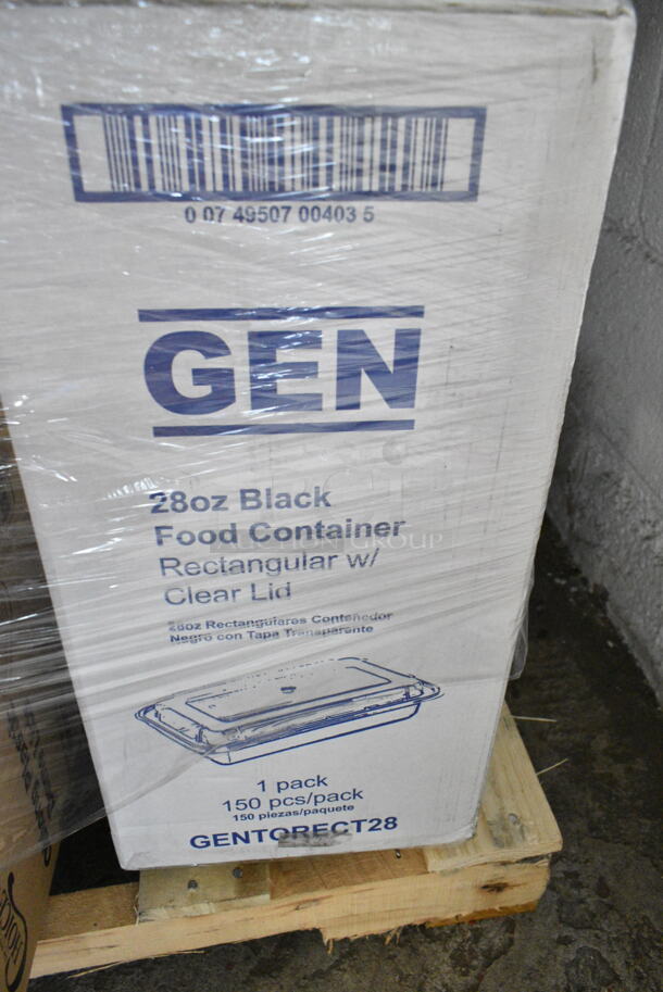 23 BRAND NEW Boxes Including 394345S Noble NexGen Powder-Free Disposable Black Hybrid 3 Mil Thick Gloves - Small - 1000/Case, 394365XL Noble Products Powder-Free Disposable Clear Vinyl Gloves for Foodservice - Extra Large - 1000/Case, 127P325C Choice 3.25 oz. Clear Plastic Souffle Cup / Portion Cup - 2500/Case, 500CC20 Choice 9" Round Standard Weight Foil Take-Out Pan with Dome Lid - 200/Case, 612LOB1LBCO Choice 1 lb. Oblong Foil Take-Out Container with Board Lid - 500/Case, 347RP9WHSS Visions Wave 9" White Plastic Plate - 180/Case, 612POB2LB Choice Oblong Clear Plastic Dome Lid for 2.25 lb. & 1.5 lb Shallow Foil Take-Out Container - 500/Case, 795PTOKFT8 Choice Kraft Microwavable Folded Paper #8 Take-Out Container 6" x 4 3/4" x 2 1/2" - 300/Case, 612FS1212 Choice Half Size Foil Steam Table Pan Shallow 1 1/2" Depth - 100/Case. 23 Times Your Bid!  - Image 11 of 12