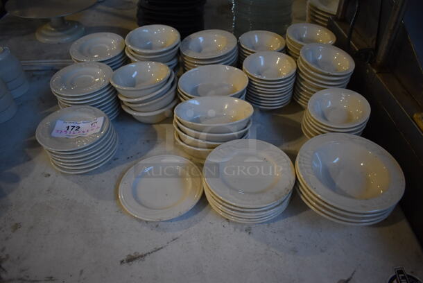 ALL ONE MONEY! Lot of 27 Saucers, 71 Bowls, 7 Plates, 4 Pasta Plates,  - Image 1 of 7