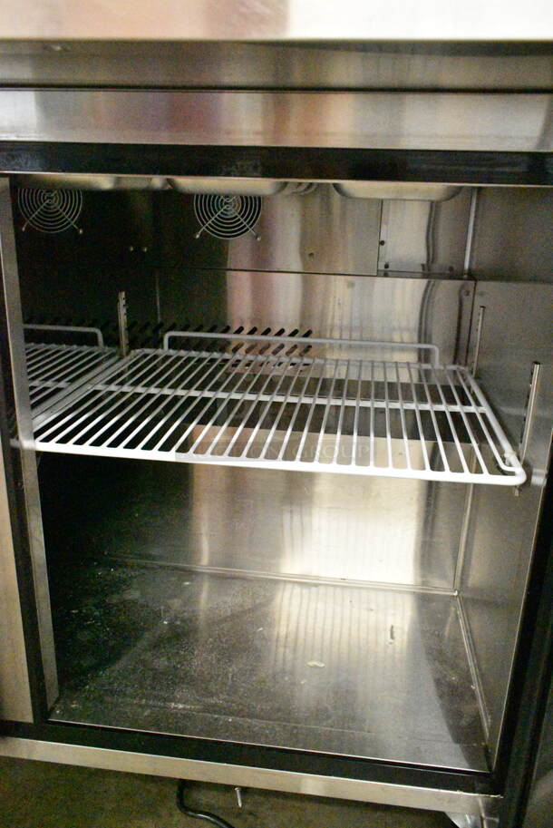 2022 Bison BST-48-18 Stainless Steel Commercial Sandwich Salad Prep Table Bain Marie Mega Top on Commercial Casters. 115 Volts, 1 Phase. Tested and Working! - Image 6 of 8
