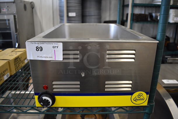 2010 Adcraft Model FW-1200WF Stainless Steel Commercial Countertop Food Warmer. 120 Volts, 1 Phase. 14.5x22.5x9. Tested and Working!