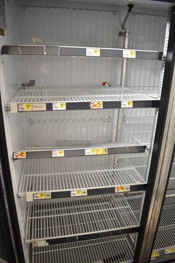 2018 True GDM-49F-HC ENERGY STAR Metal Commercial 2 Door Reach In Freezer Merchandiser w/ Poly Coated Racks. 115/208-230 Volts, 1 Phase. Tested and Working! - Image 3 of 5