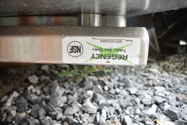 3 BRAND NEW SCRATCH AND DENT! Regency  16-Gauge 304 Stainless Steel Commercial Work Tabletop. 2 600TS3696S 36" x 96" and 1 600TS3096S 30" x 96" Tabletops ONLY. 3 Times Your Bid! - Image 3 of 5