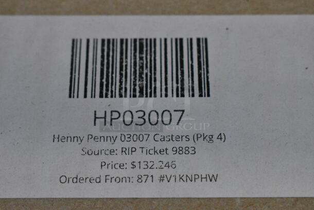 2 BRAND NEW SCRATCH AND DENT! Items Including HP03007 Henny Penny 03007 Casters (Pkg 4), 6148030303 Frymaster 8030303 Filter Paper, 26x34 (100shts). 2 Times Your Bid!  - Image 4 of 5