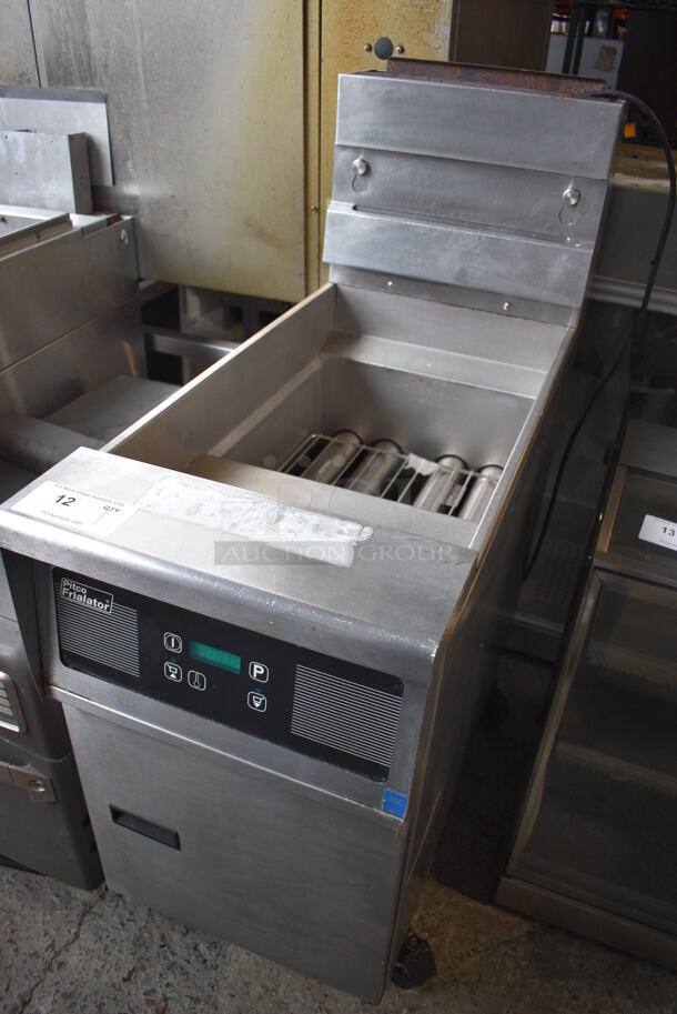 Pitco Frialator Model SG14R-JS Stainless Steel Commercial Floor Style Natural Gas Powered Deep Fat Fryer on Commercial Casters. 122,000 BTU. 16x34.5x46 - Image 3 of 6