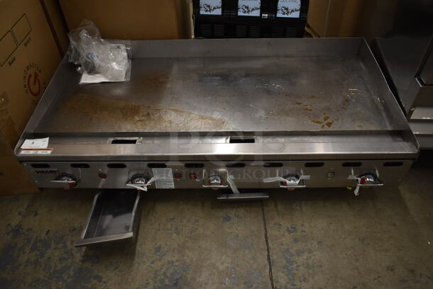 Wolf 960RX-101 Stainless Steel Commercial Countertop Natural Gas Powered Flat Top Griddle. 135,000 BTU. - Image 1 of 8