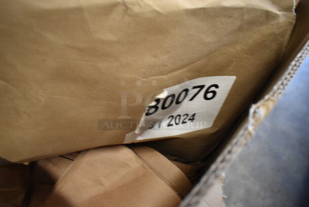 PALLET LOT of 15 BRAND NEW Boxes Including 2451282CBBL Baker's Lane 12" x 8" x 2 1/4" Kraft Auto-Popup Donut / Bakery Box - 200/Bundle, 442CUSHPAD24126YW, 999RSG2 Plastic Shot Glass, Duro Kraft Paper Bags. 15 Times Your Bid! - Image 5 of 10