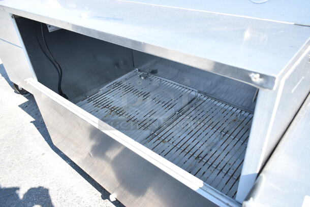 Beverage Air SMF49Y-1-S Stainless Steel Commercial Milk Cooler on Commercial Casters. Missing Front Piece. 115 Volts, 1 Phase. Tested and Powers On But Does Not Get Cold
 - Image 4 of 6