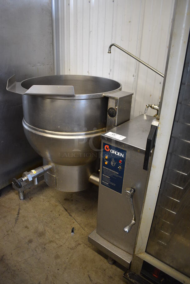 Groen Model DHT/1-40 Stainless Steel Commercial Propane Gas Powered Floor Style 40 Gallon Tilting Steam Kettle. 47x34x52 - Image 3 of 9